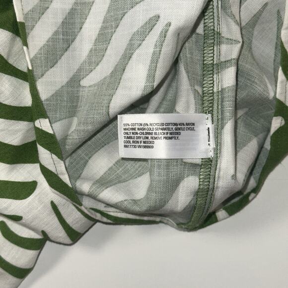 A New Day Green White Leaf Print Sundress XL – Sleeveless Summer Dress - Picture 9 of 9